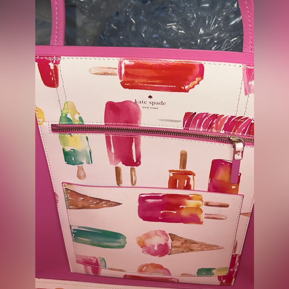 🦄 Kate Spade Francis Tote | Flavor of the Month | Large Leather Ice Cream | Rare - Picture 8 of 16